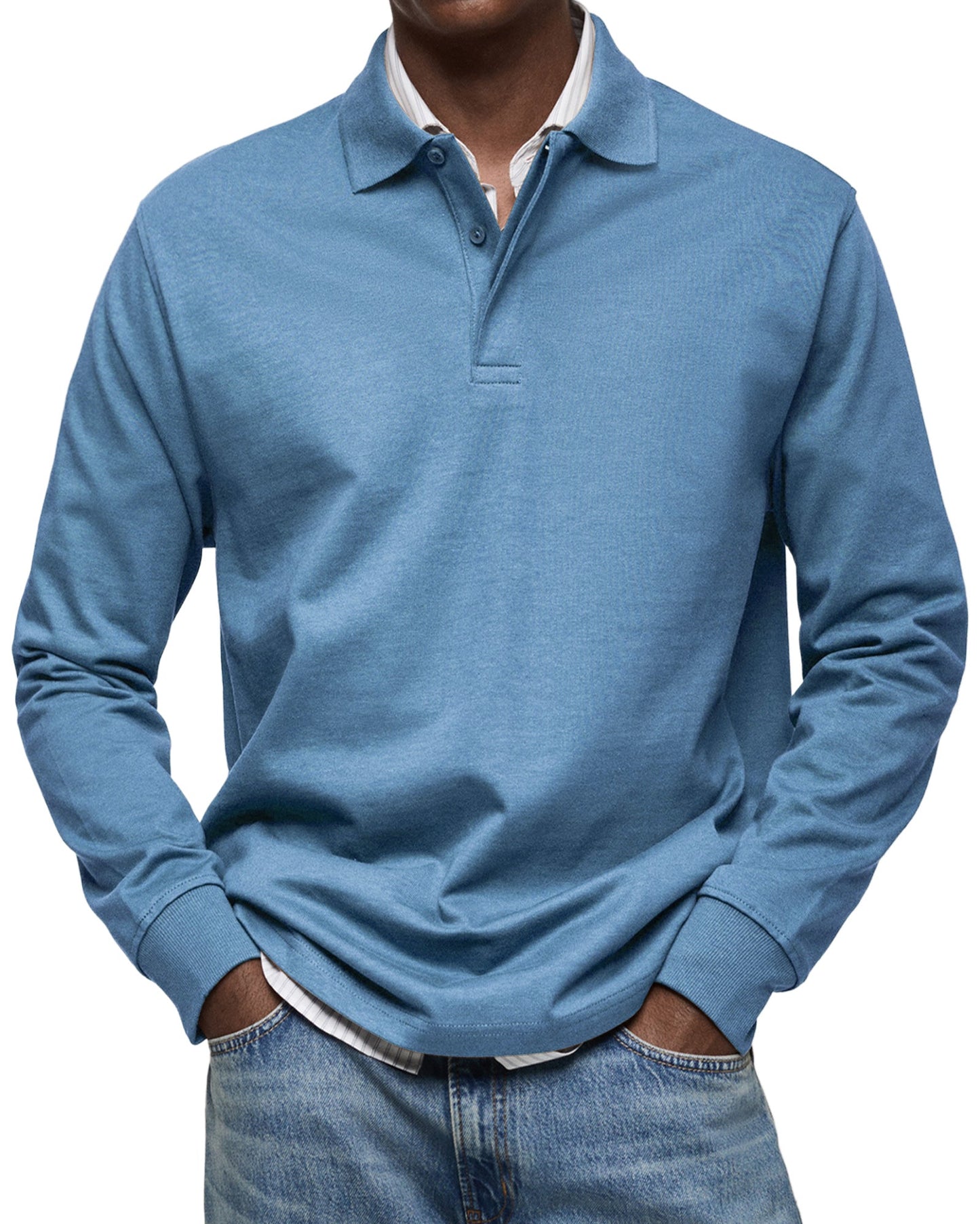 Savrani™ | Camicia polo casual a maniche lunghe