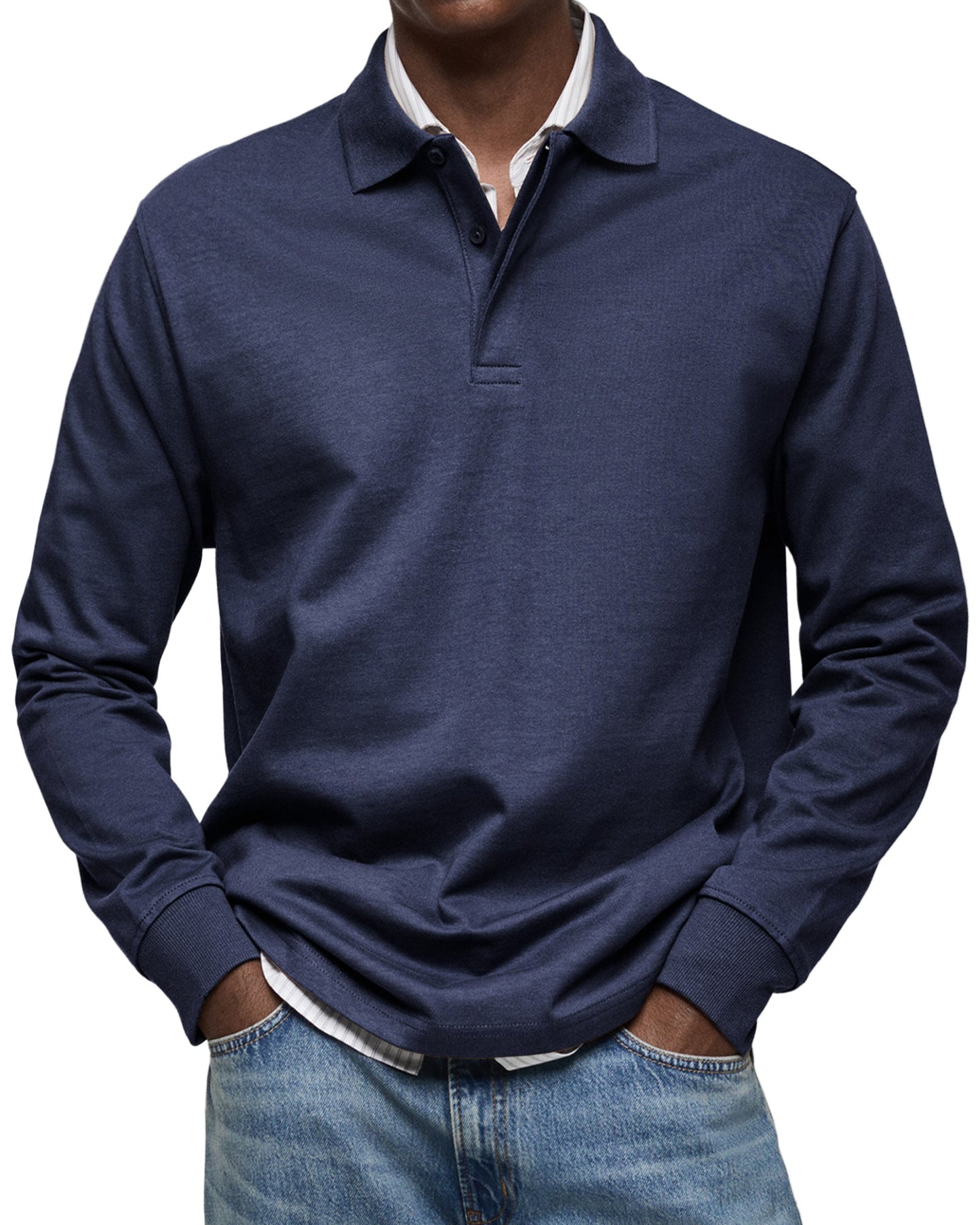 Savrani™ | Camicia polo casual a maniche lunghe