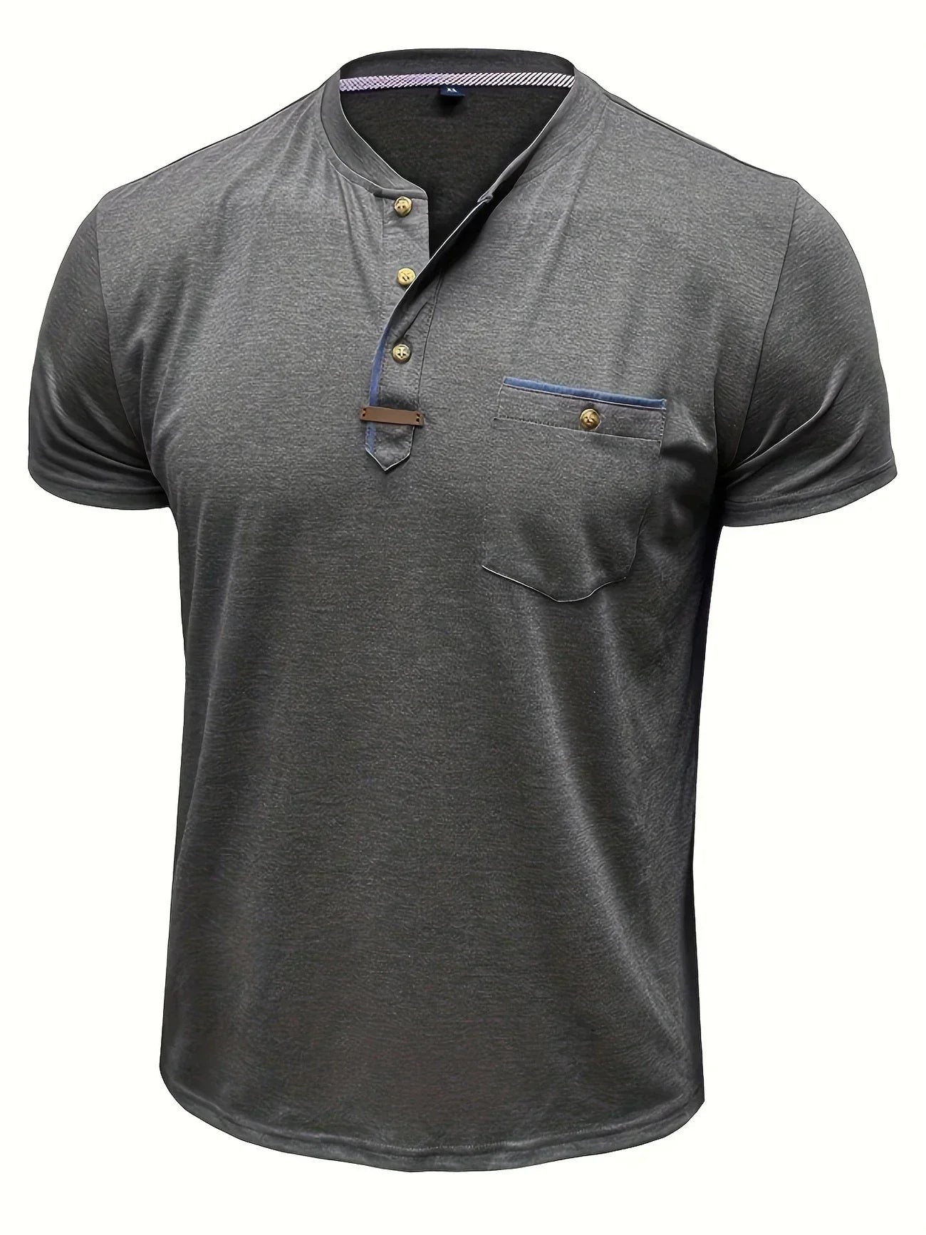 Savrani™ | T-shirt elegante con colletto rotondo e tasca
