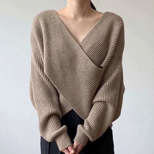 Lentivo™️| Pull in maglia incrociata chic