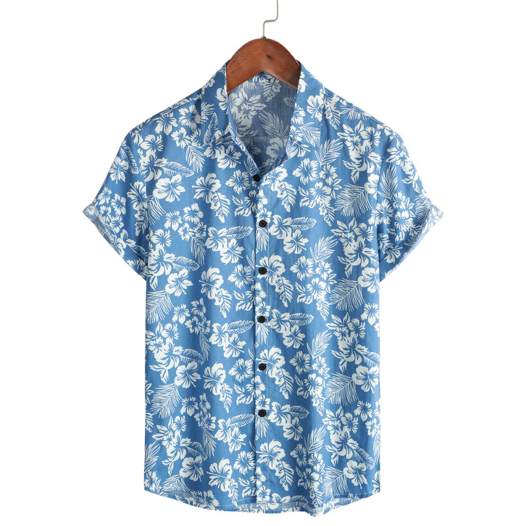 Lentivo™️| Hawaïblouse met korte mouwen en bloemenpatroon