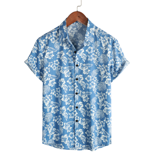 Lentivo™️| Hawaïblouse met korte mouwen en bloemenpatroon