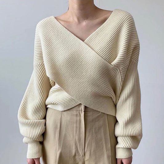 Lentivo™️| Pull in maglia incrociata chic