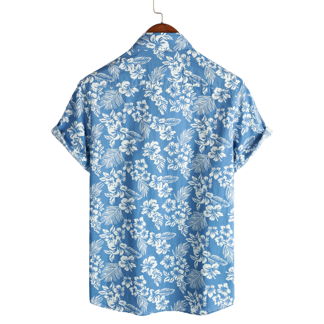 Lentivo™️| Hawaïblouse met korte mouwen en bloemenpatroon