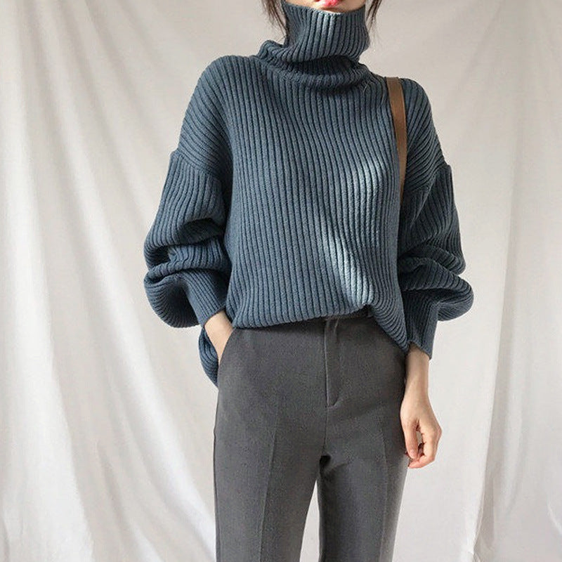 Lentivo™️|  Pullover di lusso con colletto alto e maniche a palloncino