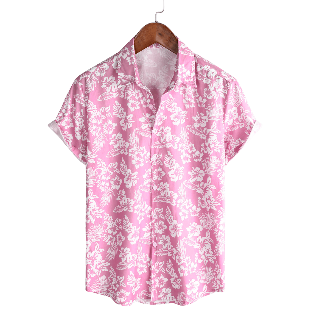 Lentivo™️| Hawaïblouse met korte mouwen en bloemenpatroon