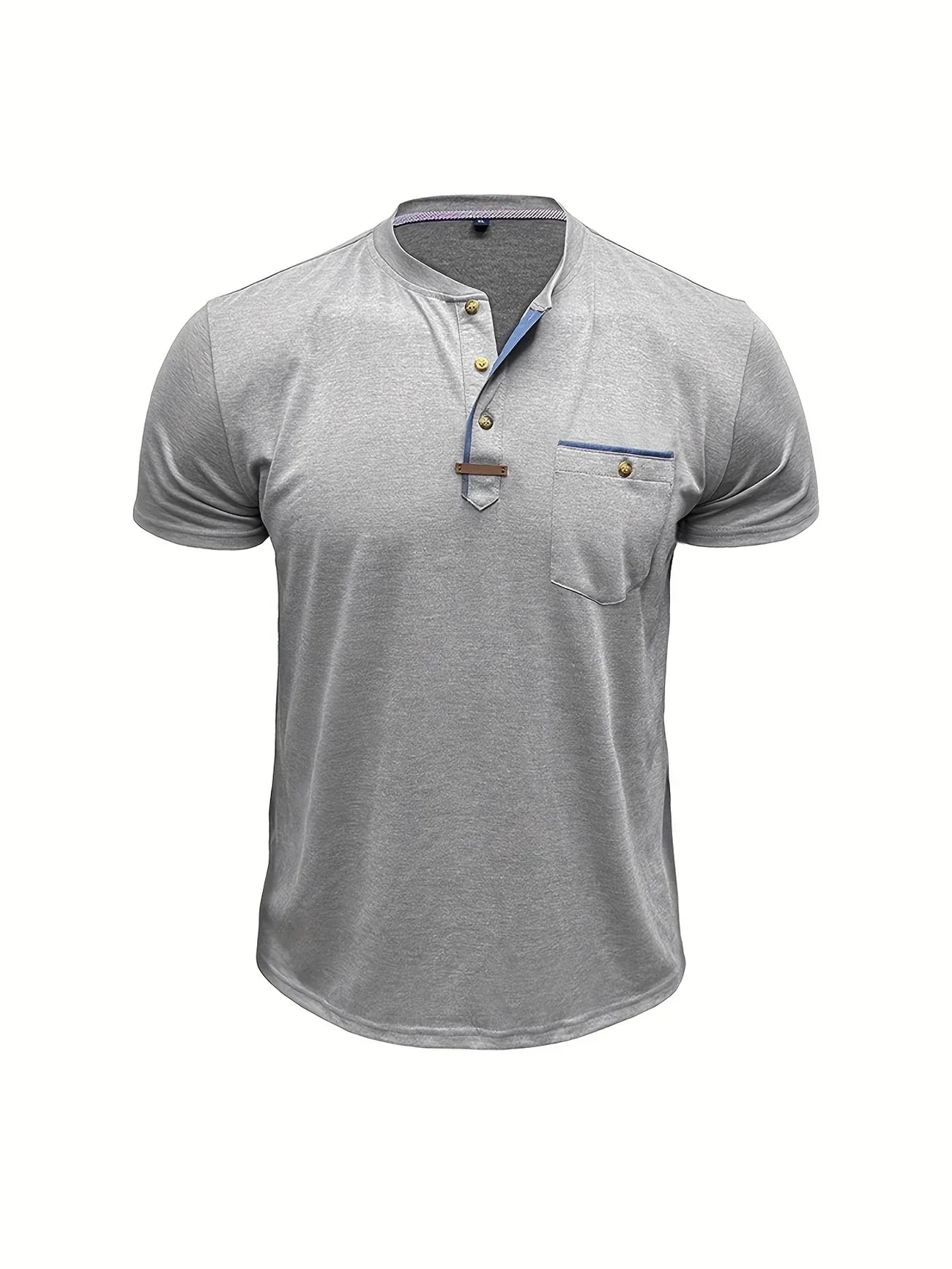 Savrani™ | T-shirt elegante con colletto rotondo e tasca