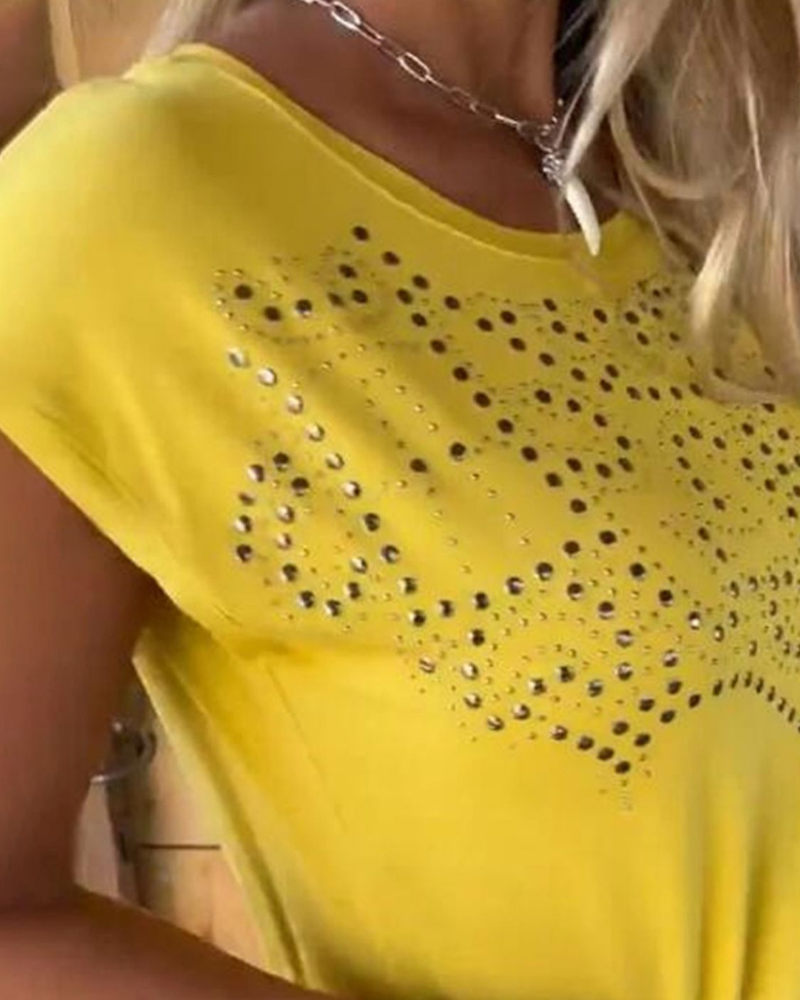 Lentivo™️| Studded Fringe T-Shirt