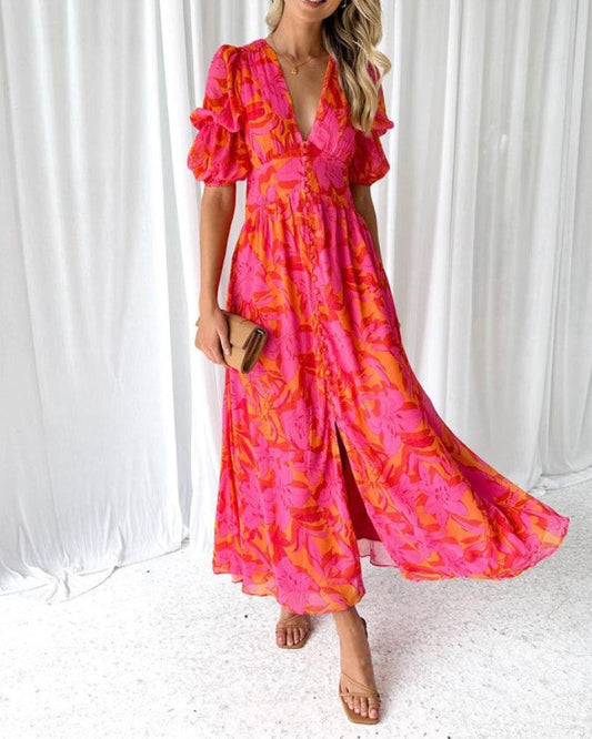 Lentivo™️| ROSE ROOD MAXI DRESS