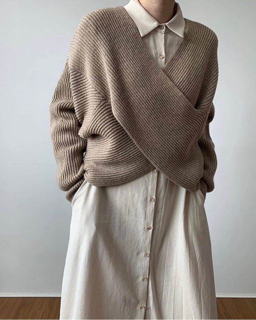 Lentivo™️| Pull in maglia incrociata chic