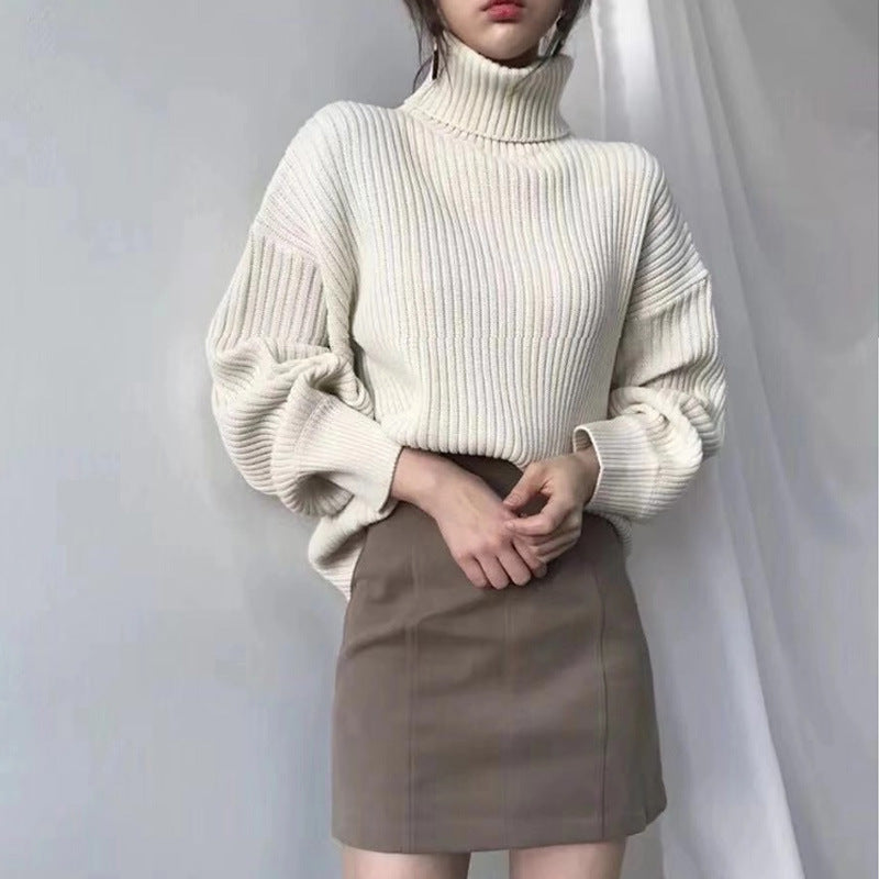 Lentivo™️|  Pullover di lusso con colletto alto e maniche a palloncino