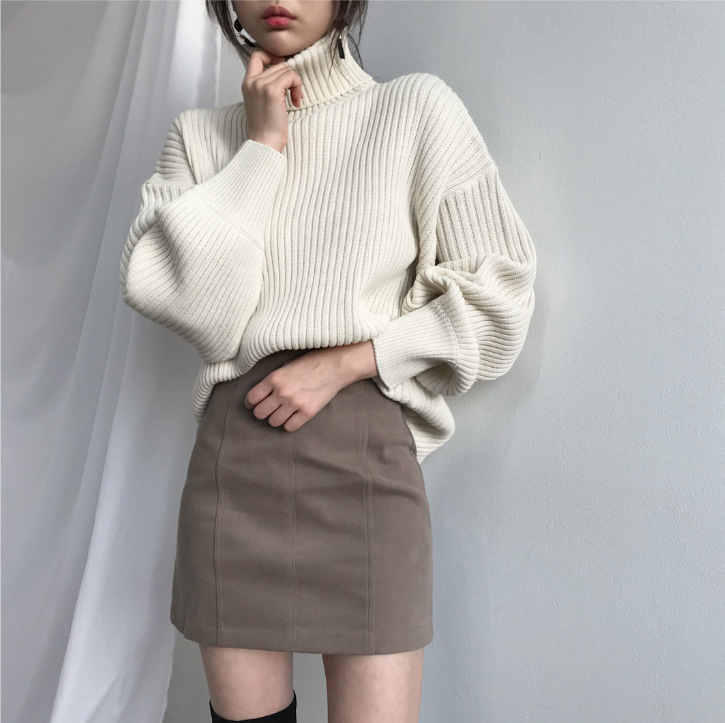 Lentivo™️|  Pullover di lusso con colletto alto e maniche a palloncino
