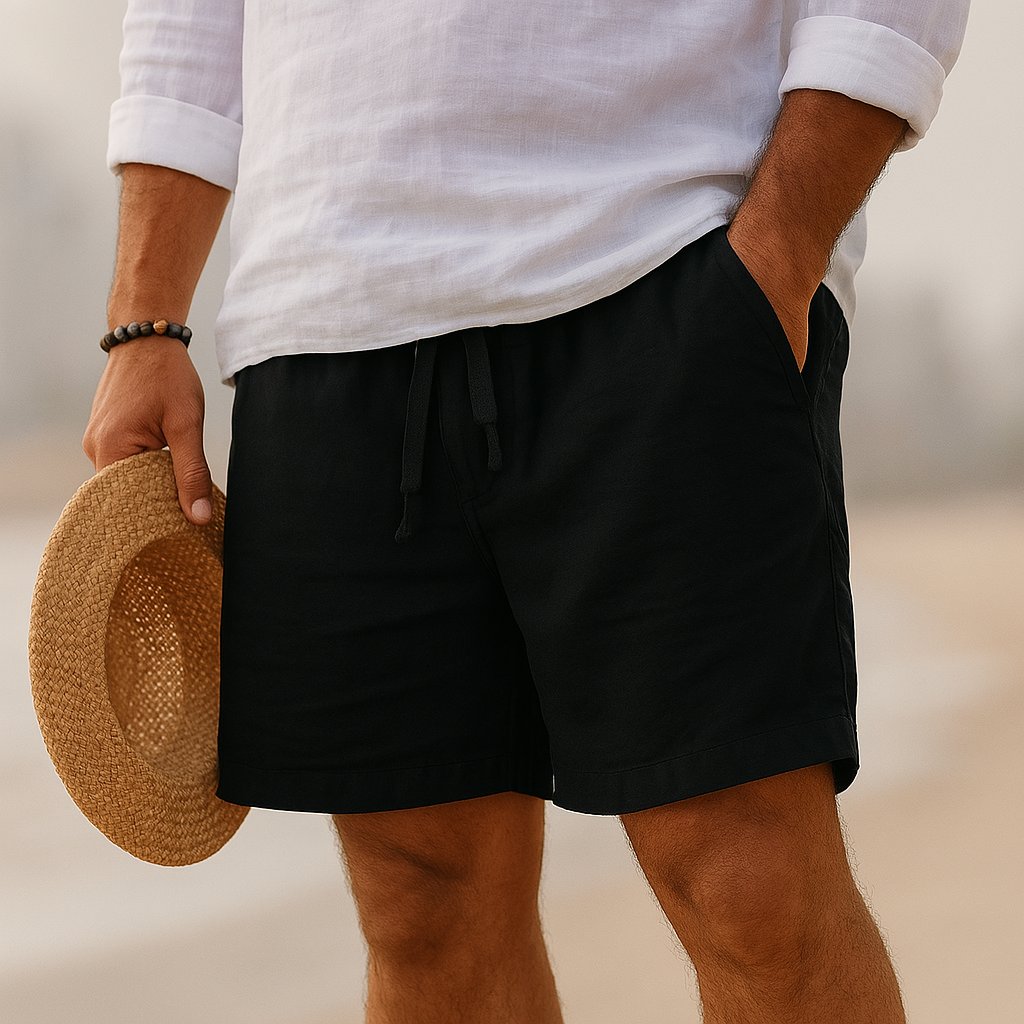 Lentivo™️| Pantaloni corti eleganti in lino con vita elastica