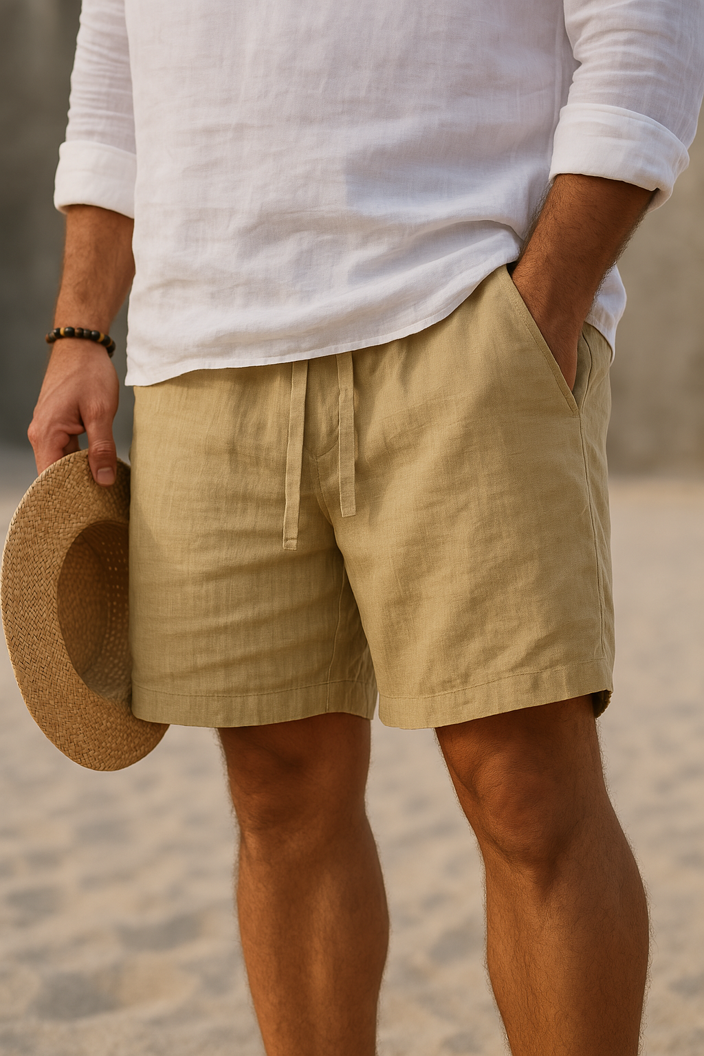 Lentivo™️| Pantaloni corti eleganti in lino con vita elastica