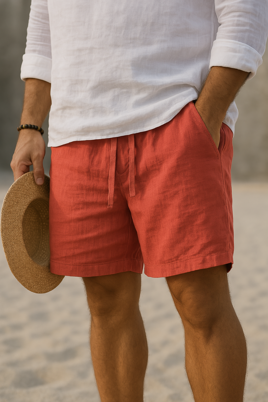 Lentivo™️| Pantaloni corti eleganti in lino con vita elastica