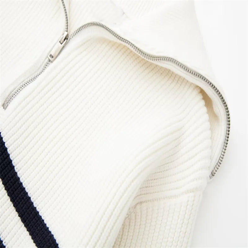 Lentivo™️| Maglione a righe con zip