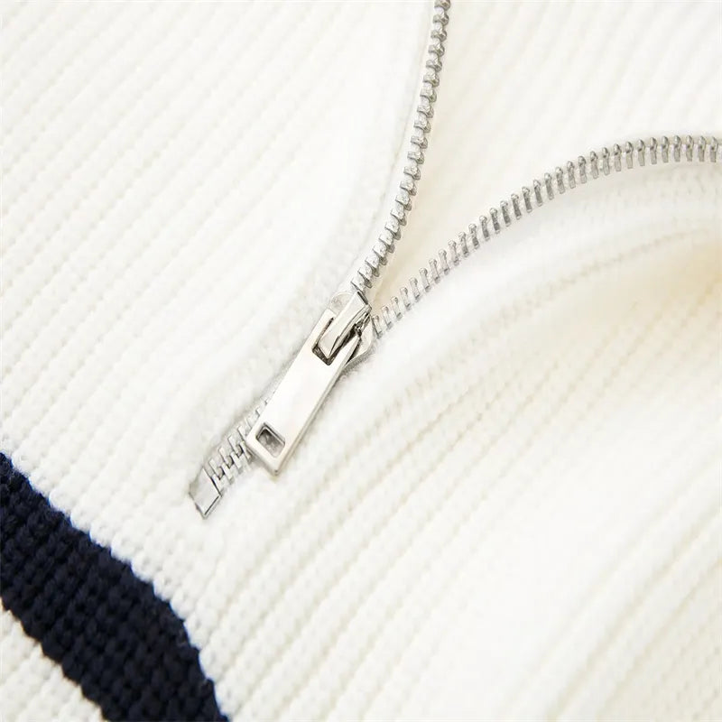 Lentivo™️| Maglione a righe con zip