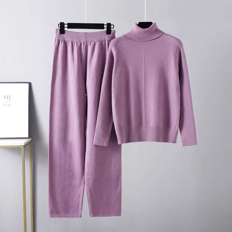 Lentivo™️| Completo due pezzi Lounge in maglia a treccia