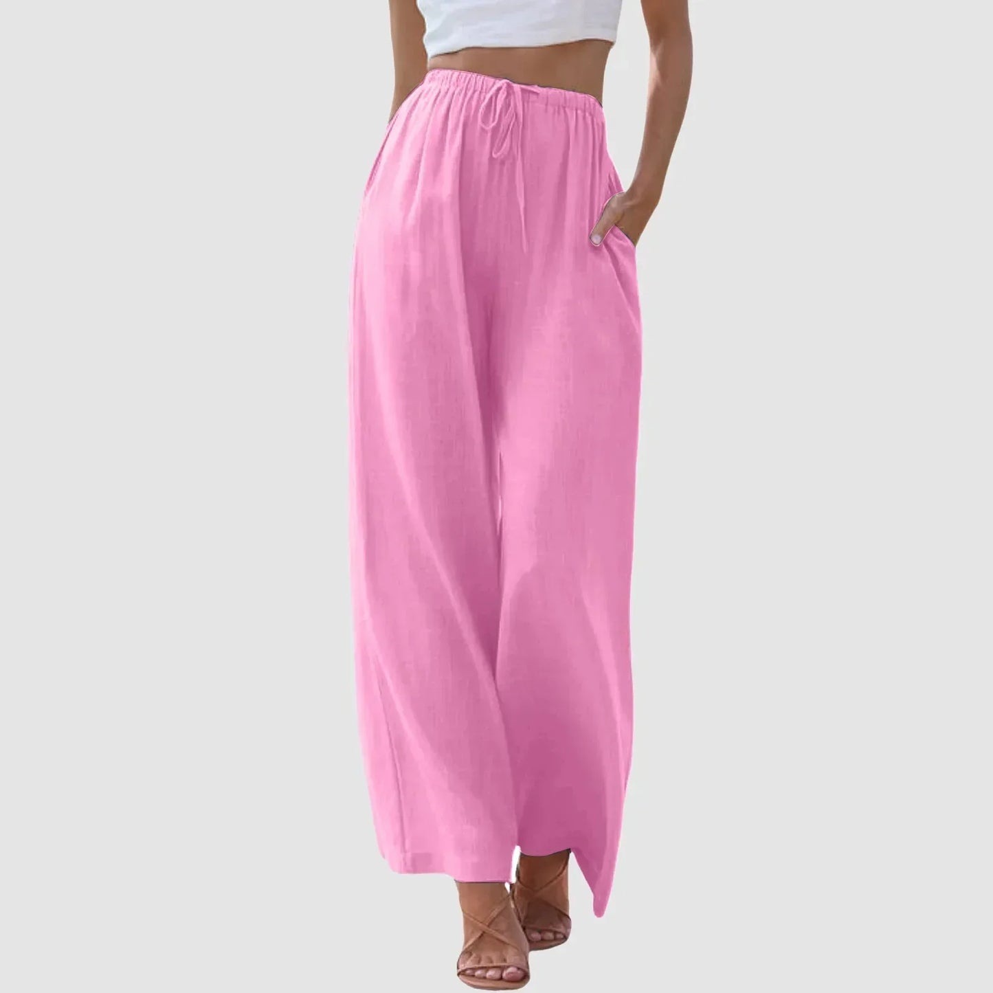 Lentivo™️|  Pantaloni comfort a gamba larga e vita alta