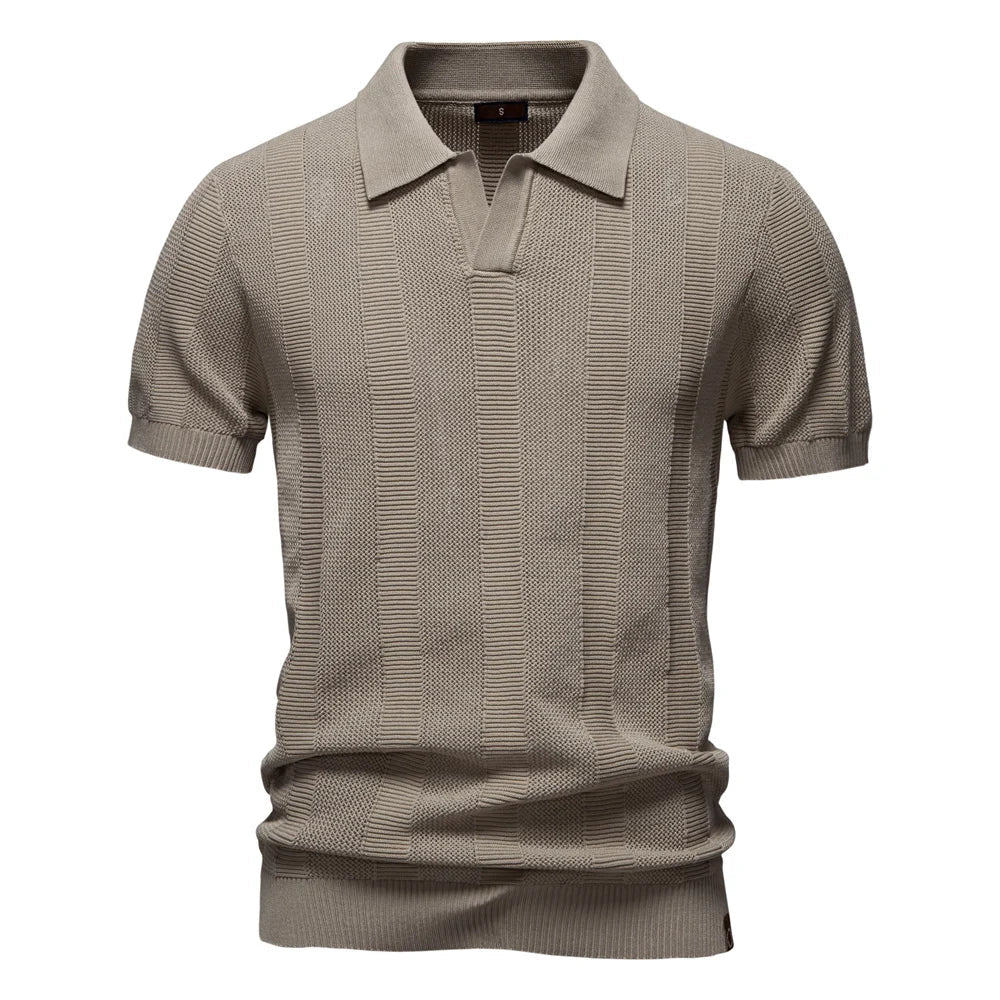 Lentivo™️| Katoenen Gestreepte Polo