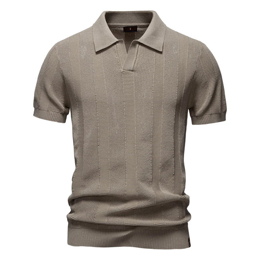 Lentivo™️| Katoenen Gestreepte Polo