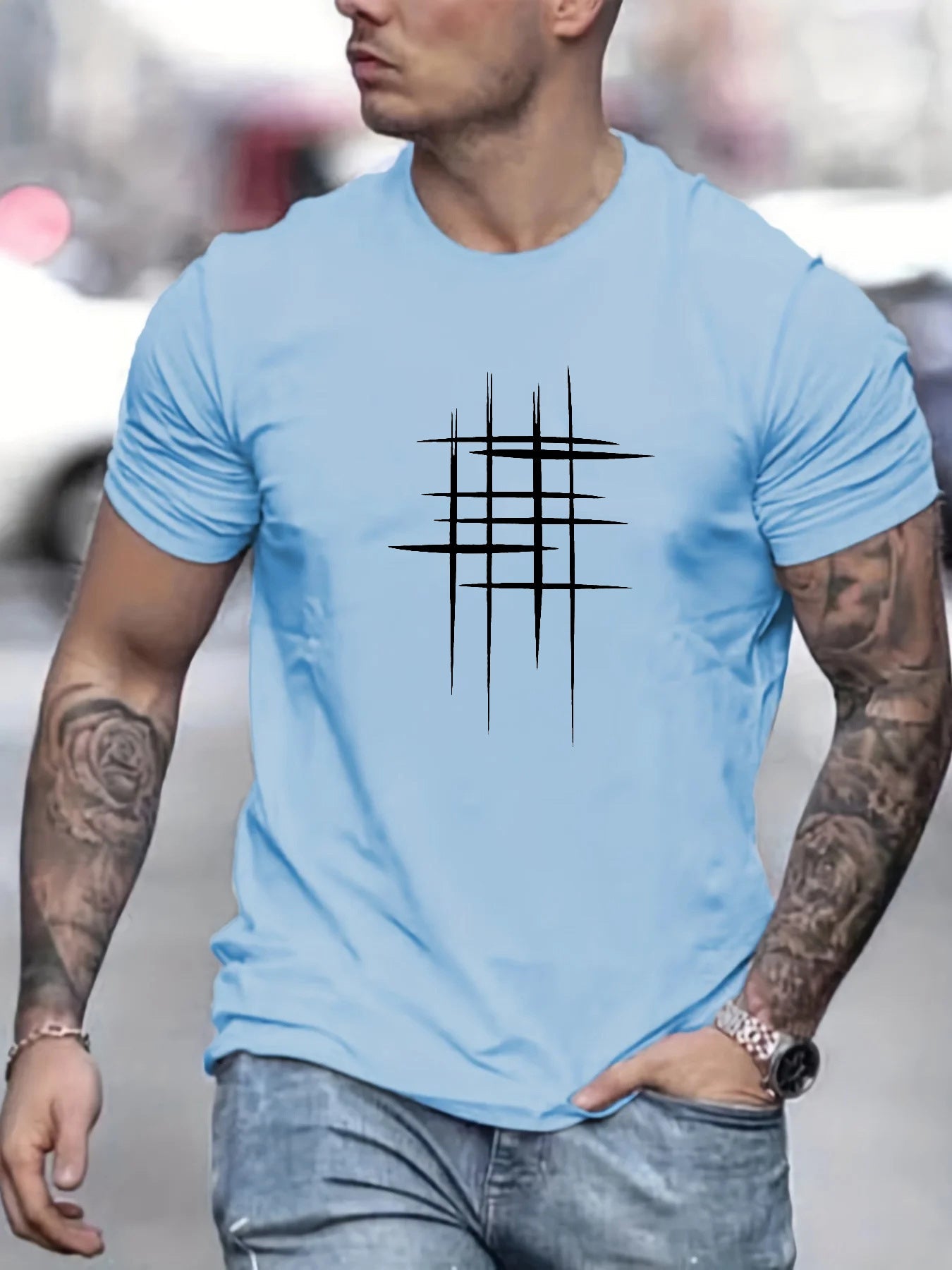 Savrani™ | T-shirt elegante a manica corta con stampa grafica