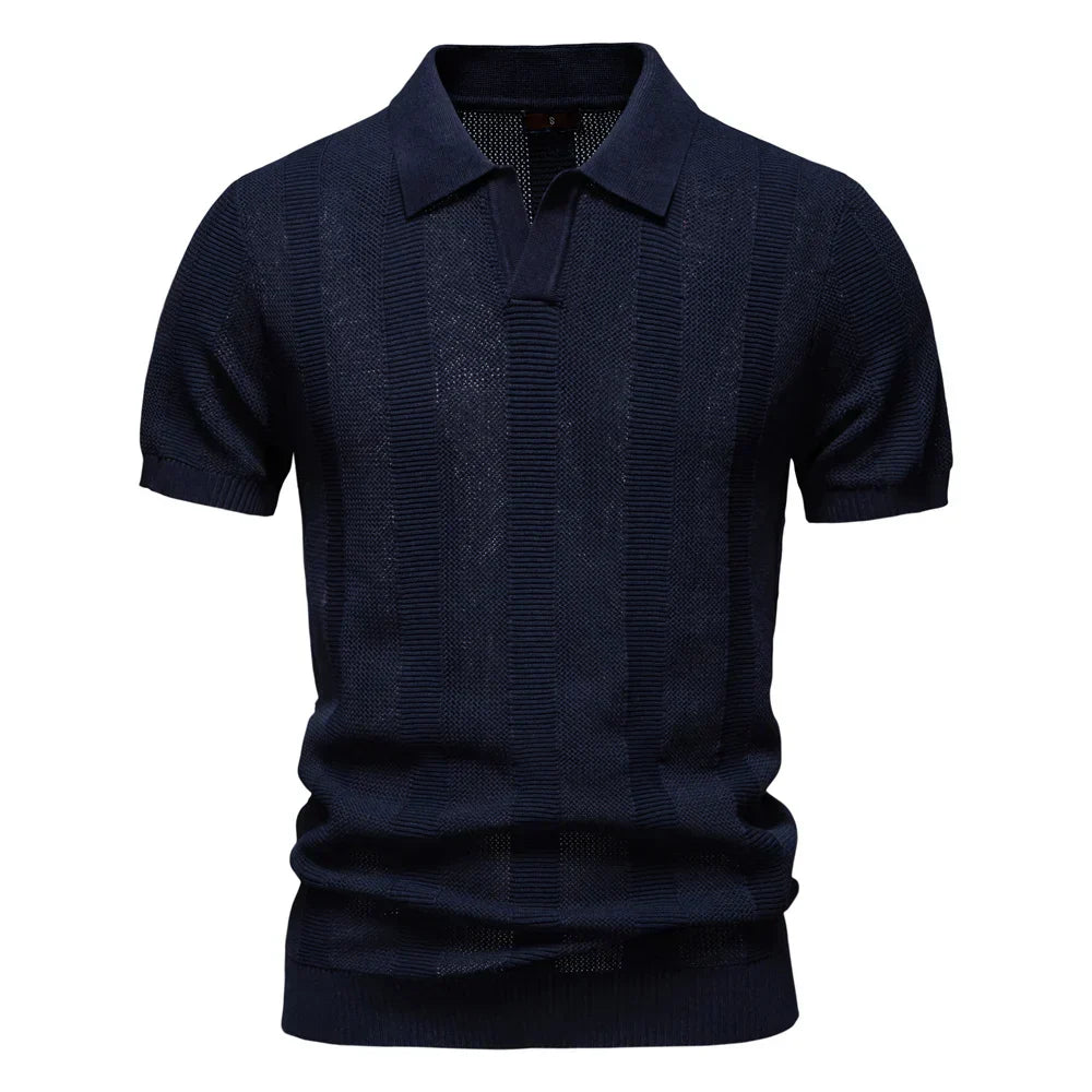 Lentivo™️| Katoenen Gestreepte Polo