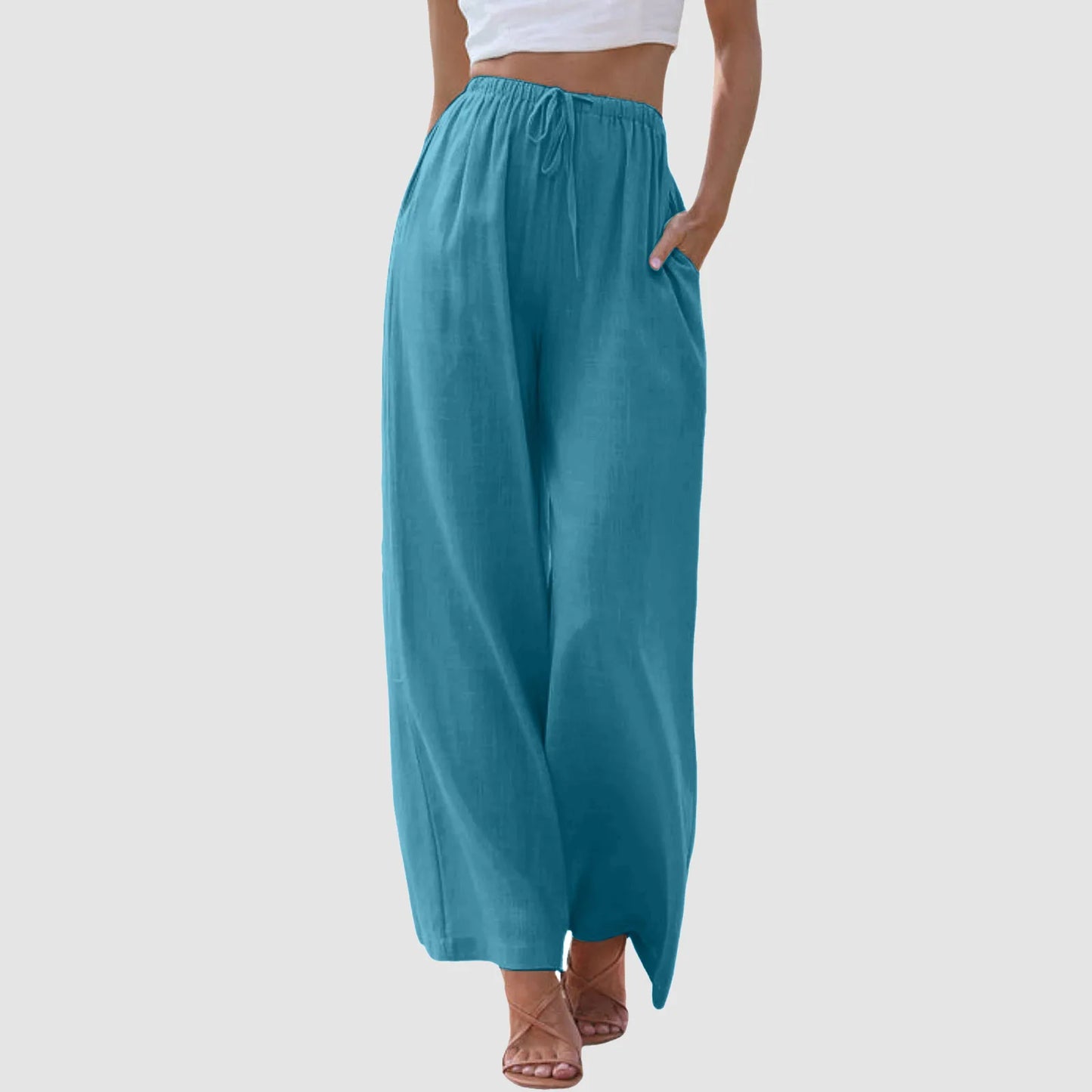 Lentivo™️|  Pantaloni comfort a gamba larga e vita alta