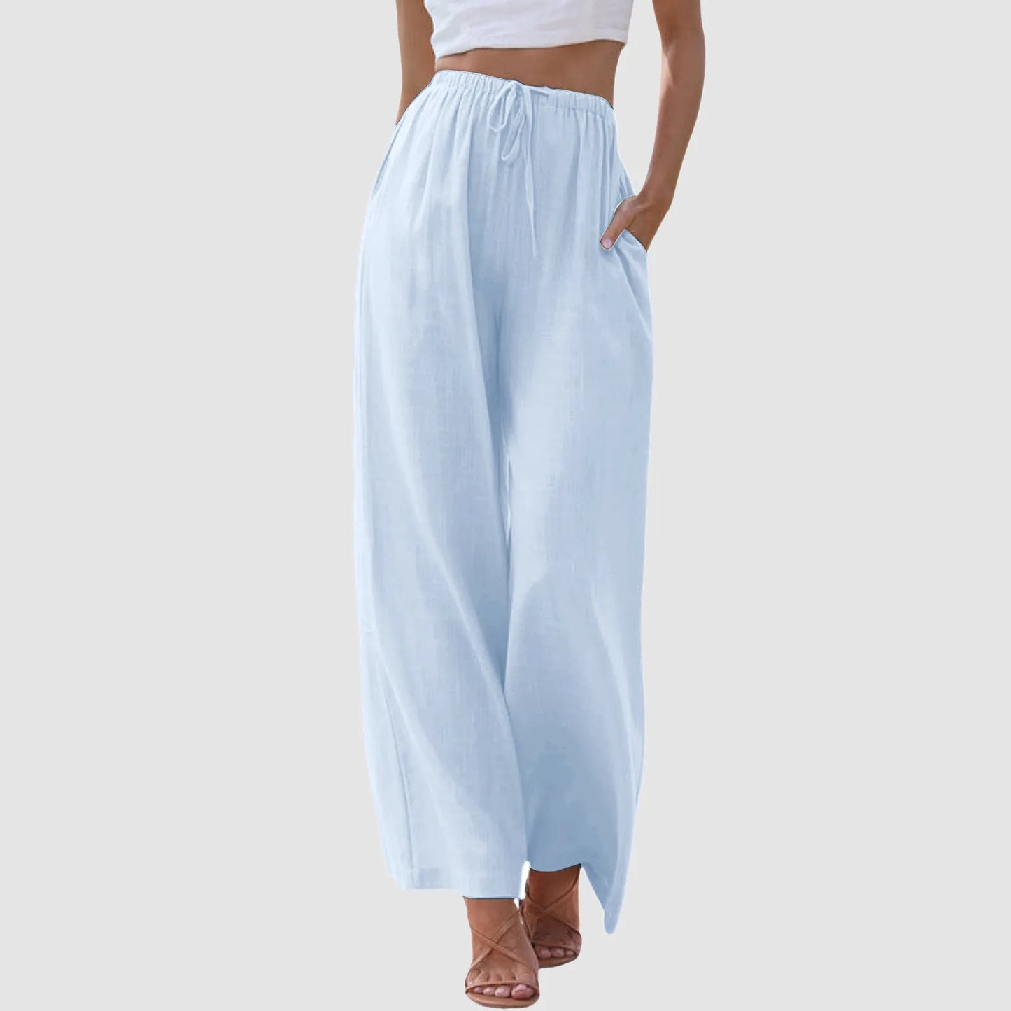 Lentivo™️|  Pantaloni comfort a gamba larga e vita alta