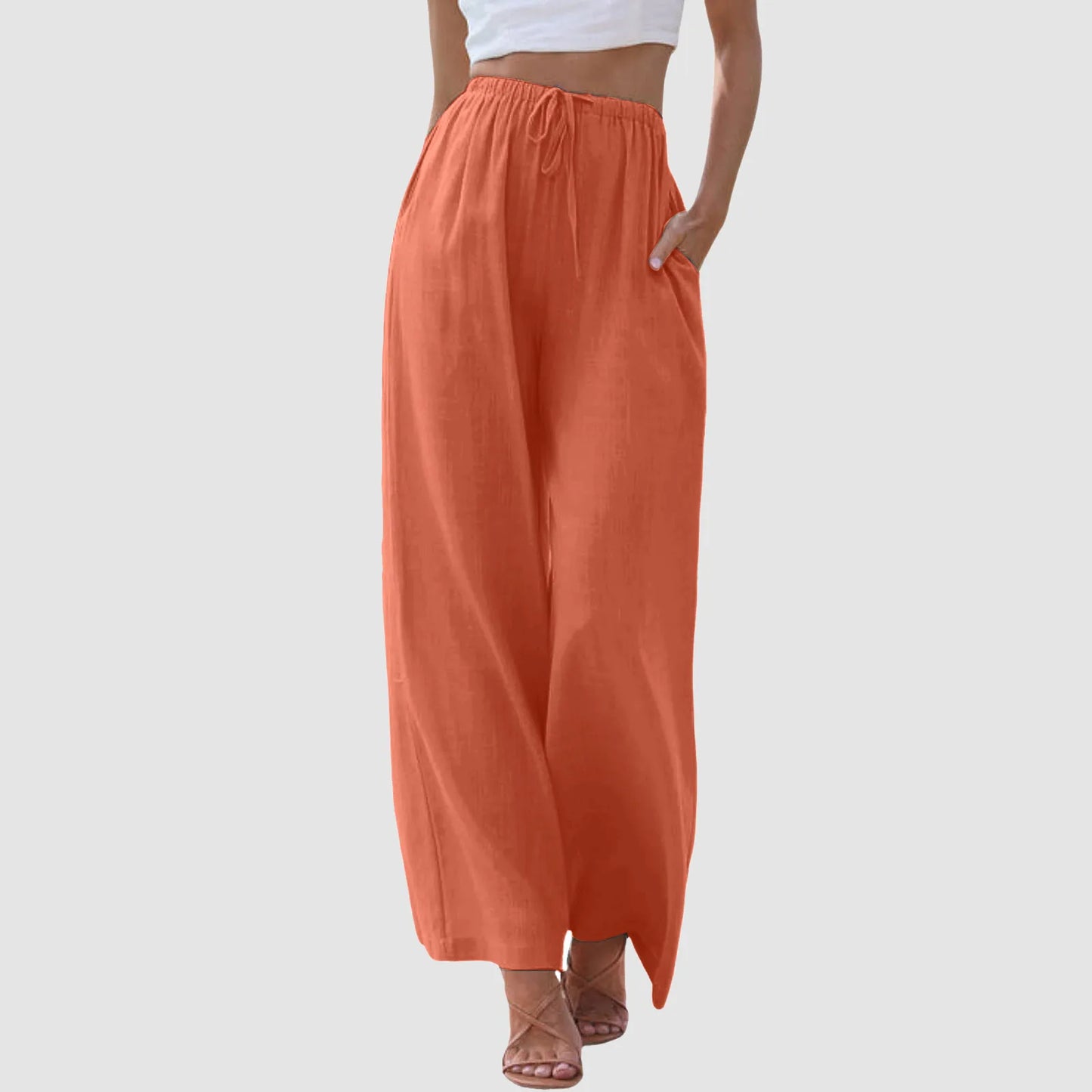 Lentivo™️|  Pantaloni comfort a gamba larga e vita alta