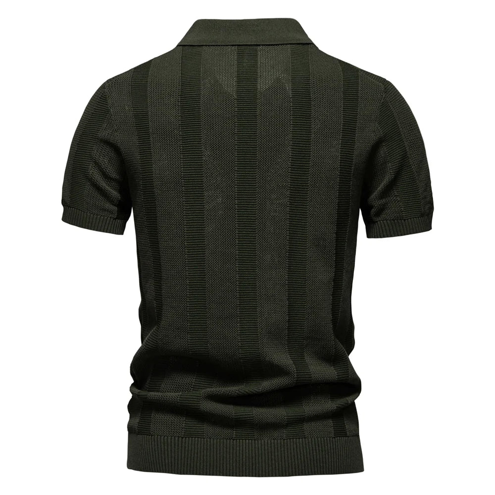Lentivo™️| Katoenen Gestreepte Polo