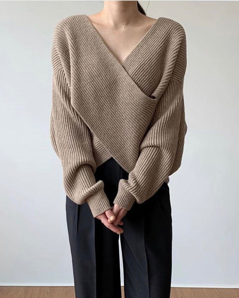 Lentivo™️| Pull in maglia incrociata chic