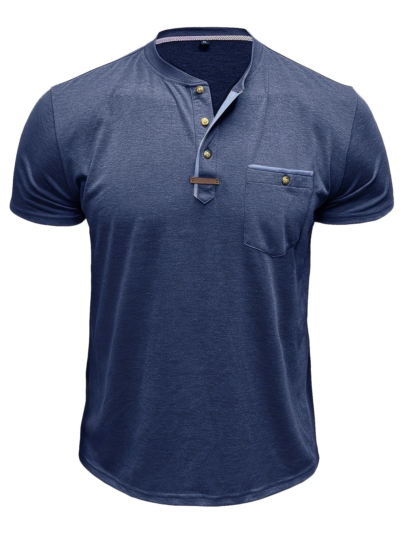 Savrani™ | T-shirt elegante con colletto rotondo e tasca