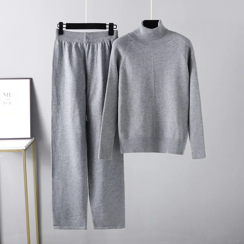 Lentivo™️| Completo due pezzi Lounge in maglia a treccia