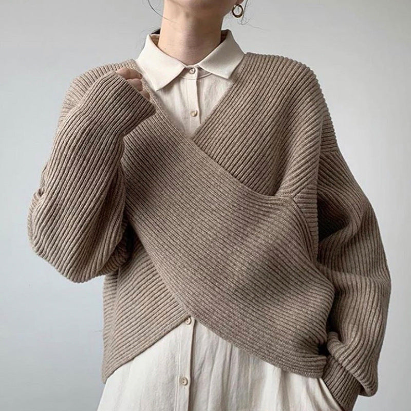Lentivo™️| Pull in maglia incrociata chic