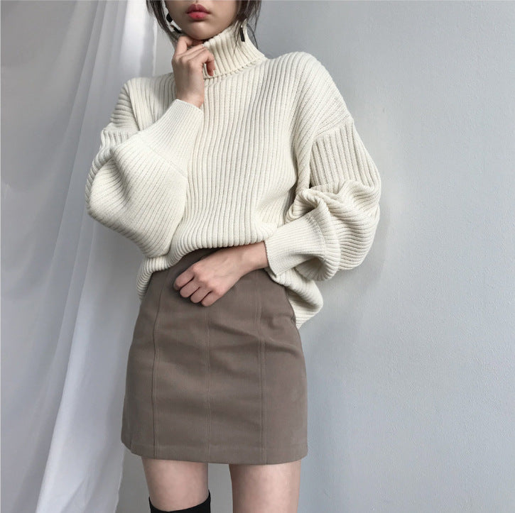 Lentivo™️|  Pullover di lusso con colletto alto e maniche a palloncino