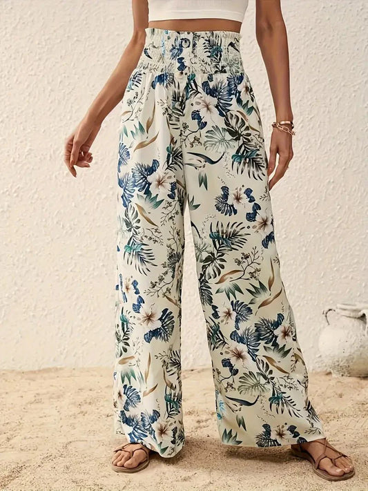 Léonie™ | Luchtige Dames Zomerbroek met Unieke Bloemenprint