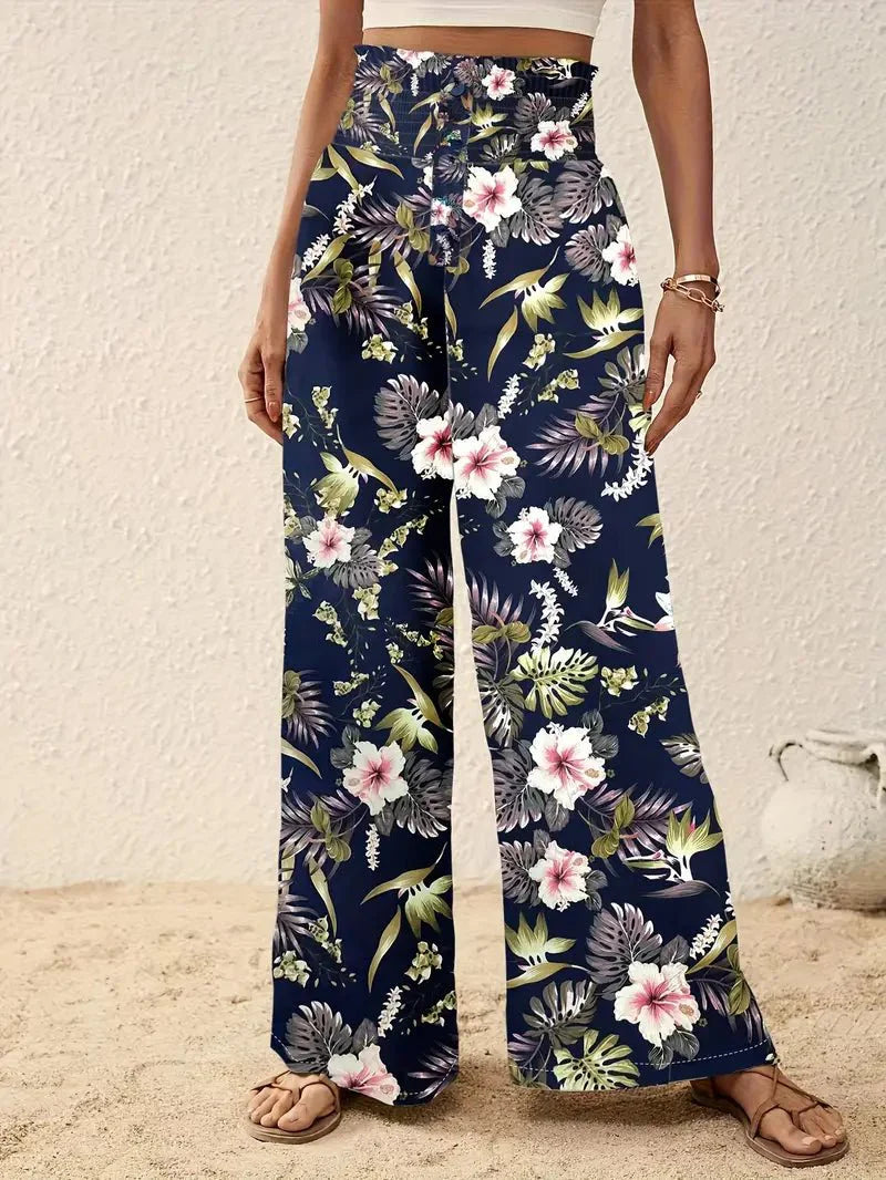 Léonie™ | Luchtige Dames Zomerbroek met Unieke Bloemenprint