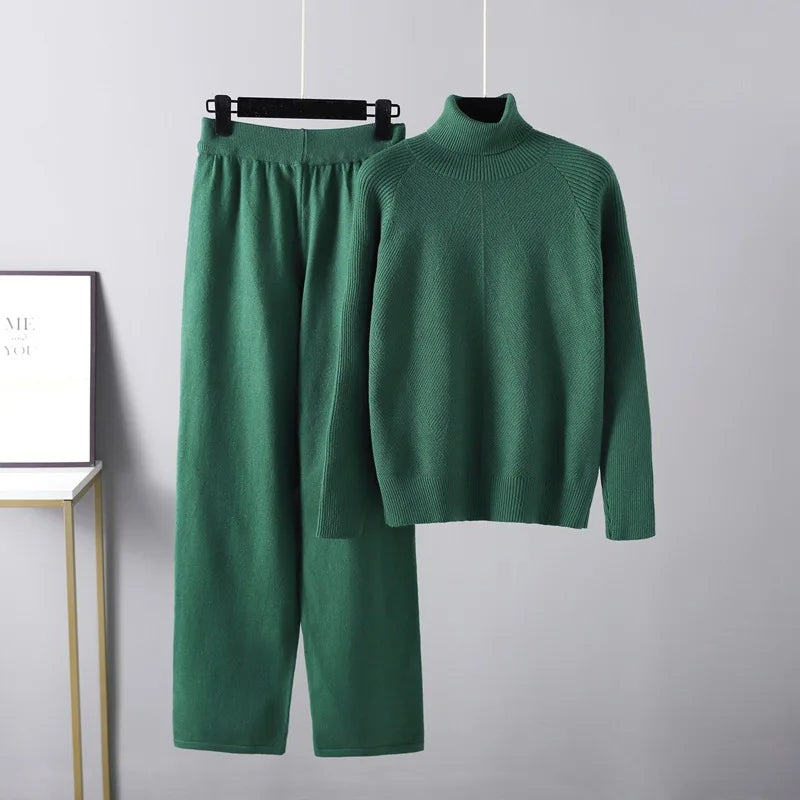 Lentivo™️| Completo due pezzi Lounge in maglia a treccia