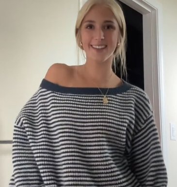 Striped Casual Dames Sweater
